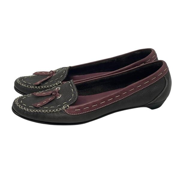 Cole Haan Brown & Mauve Leather Flats Size 8.5B - Picture 2 of 11